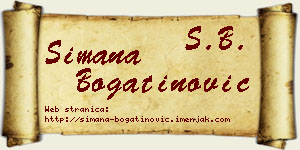 Simana Bogatinović vizit kartica